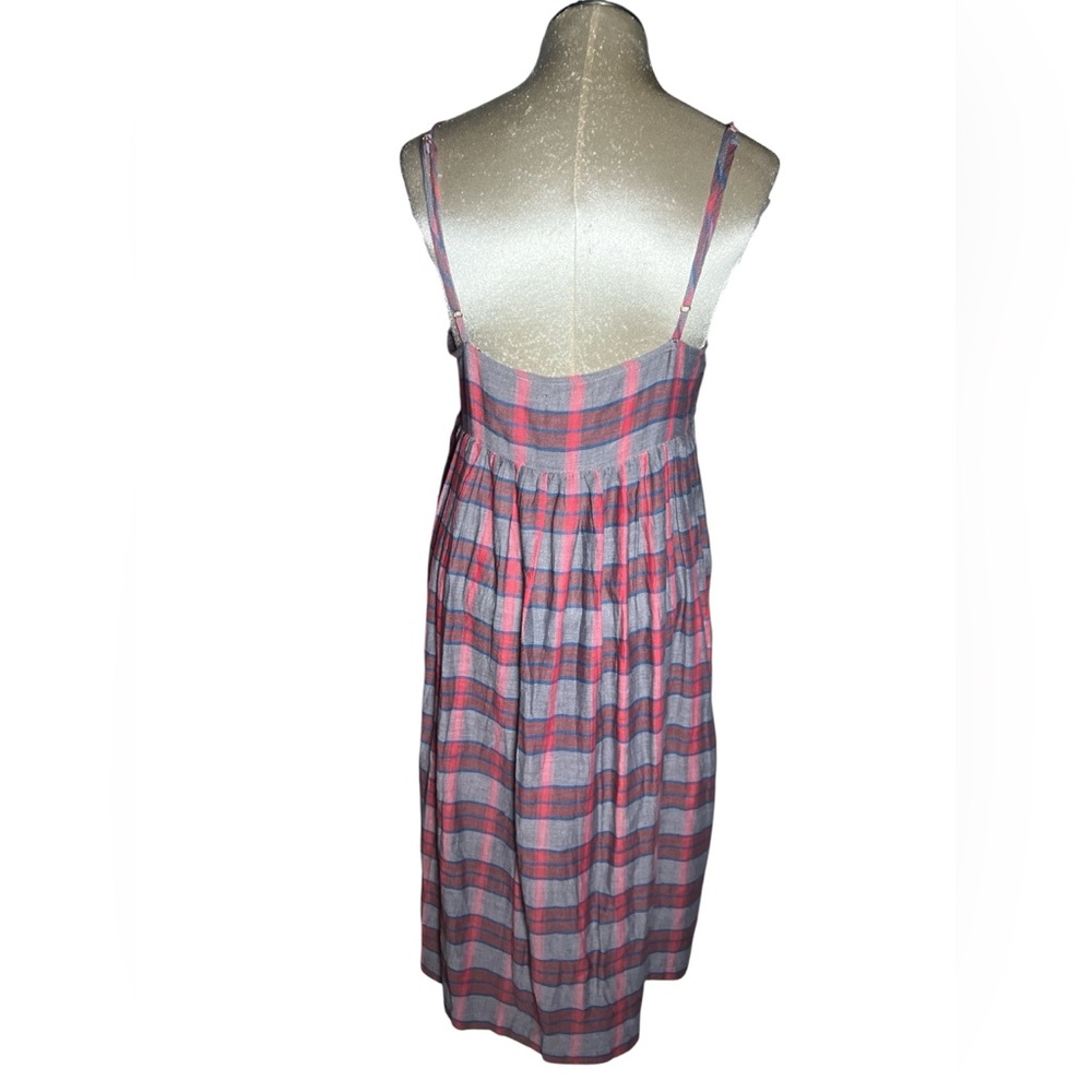NATURAL LIFE Pink and Gray Plaid dress M - Picture 2 of 9
